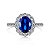 Anel Princesa Diana Pedra azul Safira Prata 925 eternal - Imagem 2