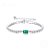 Pulseira Riviera Pedra Verde Em Prata 925 Eternal Joias - Imagem 1