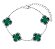 Pulseira Trevo Verde Em Prata Legítima 925 Eternal - Imagem 1