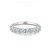 Anel Meia Aliança Moissanite certificado GR 0.10ct Prata 925 - Imagem 1