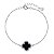 Pulseira Trevo Preto Em Prata Legítima 925 Eternal - Imagem 1