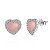Brinco Coração Rosa Cravejado Prata Legítima 925 - Imagem 1