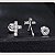 Brinco Cruz 1.5mm 0.015ct 8h8A moissanite certificado GRA - Imagem 3
