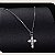 Colar cruz moissanite 2mm 0.03ct prata legítima 925 - Imagem 3