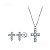 Conjunto cruz diamante moissanite certificado GRA prata 925 - Imagem 1