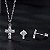 Conjunto cruz diamante moissanite certificado GRA prata 925 - Imagem 2