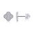 Brinco trevo diamante moissanite 3mm 0.1ct certificado GRA - Imagem 1