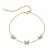 Pulseira borboletas brilhantes banho ouro 18k em prata 925 - Imagem 1