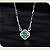 Colar pedra verde diamante moissanite 5mm 0.6ct prata 925 - Imagem 2