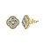 Brinco trevinho brilhante banho ouro 18k em prata 925 - Imagem 1