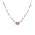 Colar coração rosa minimalista em prata legítima 925 - Imagem 1