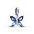 Berloque pendente borboleta azul cristal prata Eternal Joias - Imagem 1