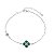 Pulseira trevinho verde malaquita em Prata Legítima 925 - Imagem 1