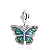 Berloque Pendente Borboleta Cravejada prata Eternal Joias - Imagem 1