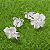 Brinco Floral Fosco Em Prata Legítima 925 - Imagem 2