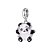 Berloque pendente panda em prata legítima 925 - Imagem 1