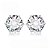 Brinco rosca Pedra Moissanite 6.5mm 1.00ct Prata 925 de lei - Imagem 1