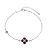 Pulseira trevinho vermelho em Prata Legítima 925 - Imagem 1