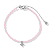 Pulseira Cristal Rosa Em Prata 925 Legitima - Imagem 1