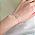 Pulseira Cristal Rosa Em Prata 925 Legitima - Imagem 2