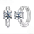 Brinco argolinha moissanite 5mm 0.5ct em prata 925 - Imagem 1