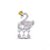 Berloque separador cisne prata eternal joias - Imagem 1