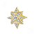 Berloque estrela de natal em prata legítima 925 banho ouro - Imagem 1
