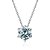Colar Ponto De Luz Ciano Moissanite 6.5mm 1.0ct Prata 925 - Imagem 2