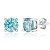 Brinco ponto de luz sky blue moissanite 6.5mm 1.0ct - Imagem 1