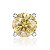 Brinco yellow fancy moissanite 6.5mm 1.0ct prata 925 - Imagem 2