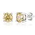 Brinco yellow fancy moissanite 6.5mm 1.0ct prata 925 - Imagem 1