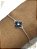 Pulseira trevo azul cravejado em prata legítima 925 - Imagem 2
