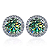 Brinco ponto de luz moissanite ciano 6.5mm 1.0ct prata 925 - Imagem 1
