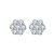 Brinco moissanite florzinha 3mm 0.1ct prata legítima 925 - Imagem 1