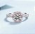 Anel flor pavê rosa moissanite luxo 6.5mm 1.0ct prata 925 - Imagem 2