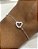 Pulseira minimalista coração vazado em prata legítima 925 cor: Prata - Imagem 2