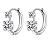 Brinco argolinha 9mm moissanite pedra 5mm 0.5ct em prata 925 - Imagem 4