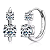 Brinco argolinha 9mm moissanite pedra 5mm 0.5ct em prata 925 - Imagem 1