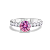 Anel solitário rosa moissanite luxo 6.5mm 1.0ct prata 925 - Imagem 1