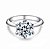 Anel solitário moissanite 8mm  2.0ct prata 925 Eternal - Imagem 1