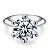 Anel solitário moissanite 9mm  3.0ct prata 925 Eternal - Imagem 1