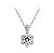 Colar ponto de luz moissanite 5mm 0.5ct prata 925 Eternal - Imagem 1