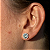 Brinco moissanite ponto de luz azul  6.5mm 1.0ct prata 925 - Imagem 4