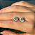 Brinco moissanite ponto de luz azul  6.5mm 1.0ct prata 925 - Imagem 3