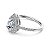 Anel gota cravejada moissante 5x8mm 1.0ct prata 925 Eternal - Imagem 2