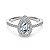 Anel gota cravejada moissante 5x8mm 1.0ct prata 925 Eternal - Imagem 1