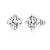 Brinco Ponto de luz Moissanite 5mm 0,5ct Prata Legítima 925 - Imagem 1