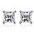 Brinco Princess cut Moissanite 5.5x5.5  1ct Prata 925 - Imagem 1