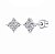 Brinco trevinho tarraxa baby Moissanite 0.027ct Prata 925 - Imagem 1