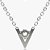 Colar moissanite em V ponto de luz 6.5mm 1.0ct prata 925 cor: Prata - Imagem 2